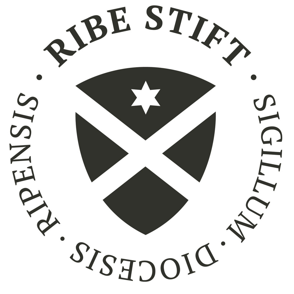 Billede af Ribe Stifts segl i sort